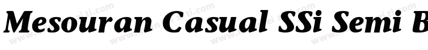Mesouran Casual SSi Semi Bold Italic字体转换